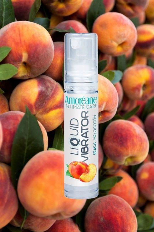 Рідкий вібратор Amoreane Vibrator Peach, 10 мл