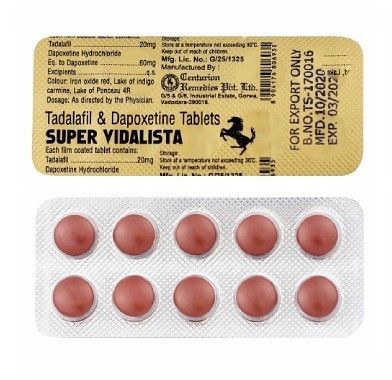 Super Vidalista (Тадалафил 20 мг + Дапоксетин 60 мг)