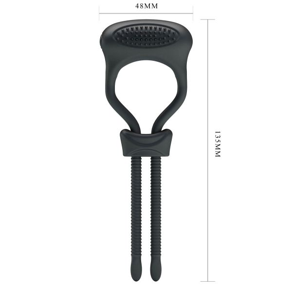 Ерекційна вібропетля Pretty Love Curitis Penis Loop Black